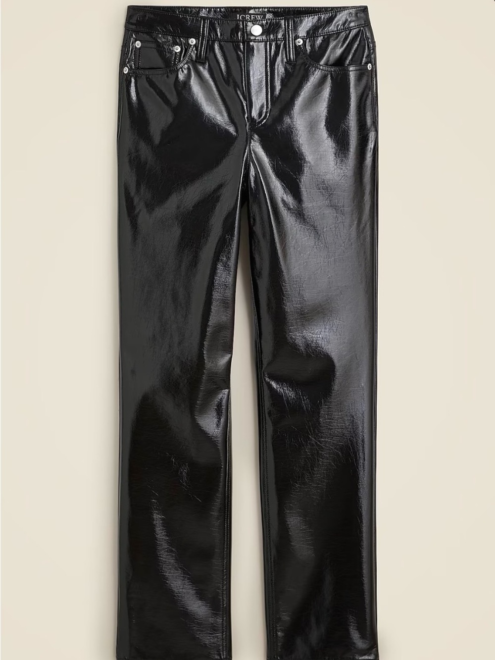 J. Crew Women’s Black High-Shine Patent Faux leather pants size 29 NWT